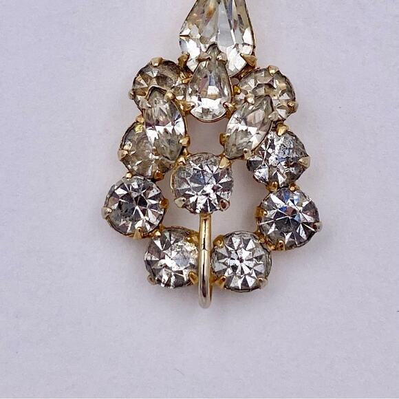 Mid Century Fancy Rhinestone Drop Pendant - Picture 11 of 11